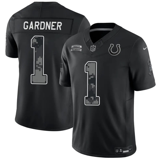 Men's Black Indianapolis Colts #1 Sauce Gardner F.U.S.E. 2026 Salute to Service Limited Stitched Football Jersey